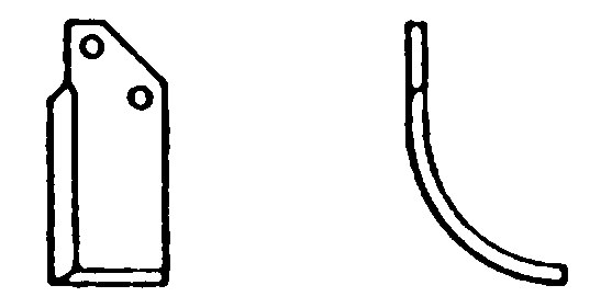 Lama curbata dreapta 72 mm 55140