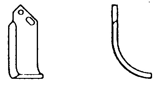 Lama curbata dreapta 105 mm 55170