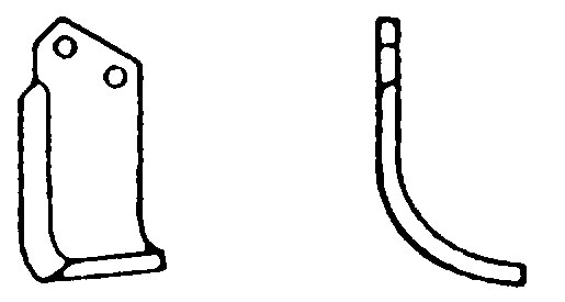 Lama curbata dreapta 132 mm 55204
