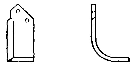 Lama curbata dreapta 115 mm 55295
