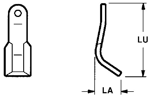 Cuțit pentru cuțit Orificiu 25,5 mm 245 mm 55310