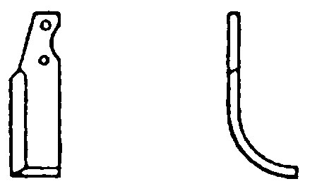 Lama curbata dreapta 74 mm 55364