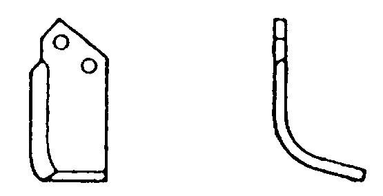 Lama curbata dreapta 140 mm 55426