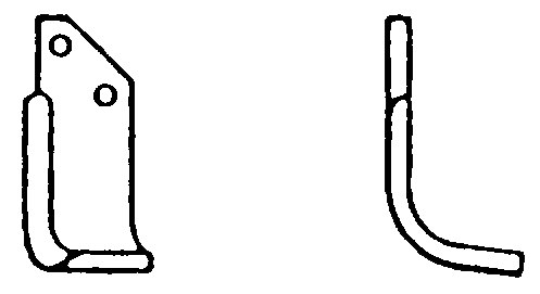 Lama curbata dreapta 113 mm 55814