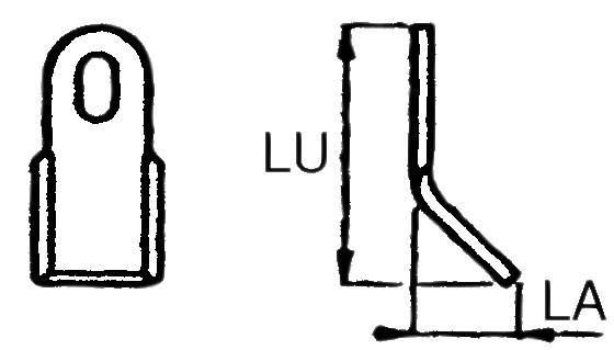 Cuțit pentru cuțit Orificiu 30x14 mm 105 mm 56170