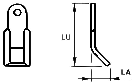 Cuțit pentru cuțit Orificiu 16,5 mm 135 mm 56234