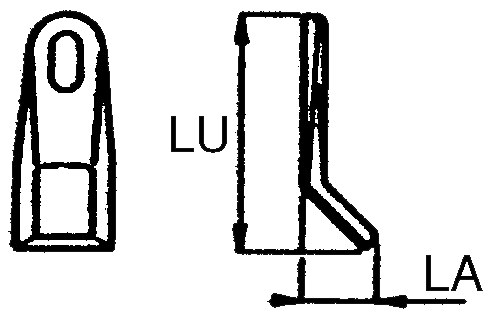 Cuțit pentru cuțit Orificiu 14x27 mm 97 mm 56339