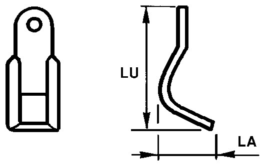 Cuțit pentru cuțit Orificiu 25,5 mm 220 mm 56402