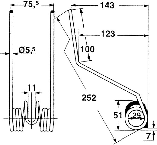 Arc pentru presa de balotat rotunzi 252 mm 56679