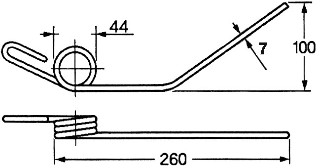 Arc pentru presa de balotat rotunzi Later Stânga 260 mm 56681