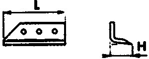 Angular lama 3 holes pentru trencher Placa Stanga 90x8 mm 225 mm 56887