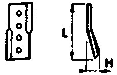 Lama laterala 4 gauri pentru trancher Placa 70x10 mm 238 mm 56895