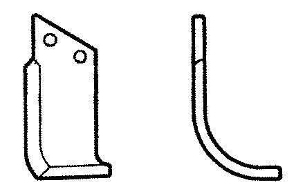 Lama curbata dreapta 106 mm 57017