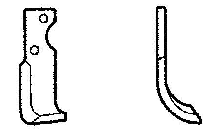 Lama curbata dreapta 77 mm 57029