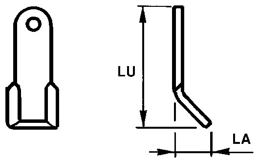 Cuțit pentru cuțit Orificiu 16,5 mm 110 mm 57066