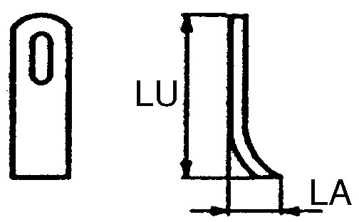 Cuțit pentru cuțit Orificiu 35x17 mm 98 mm 57071