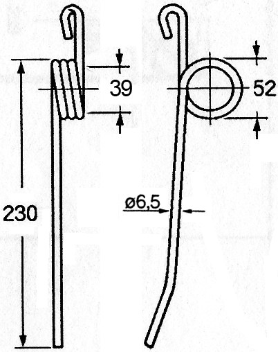Arc pentru greble de livrare laterală 230 mm 57136