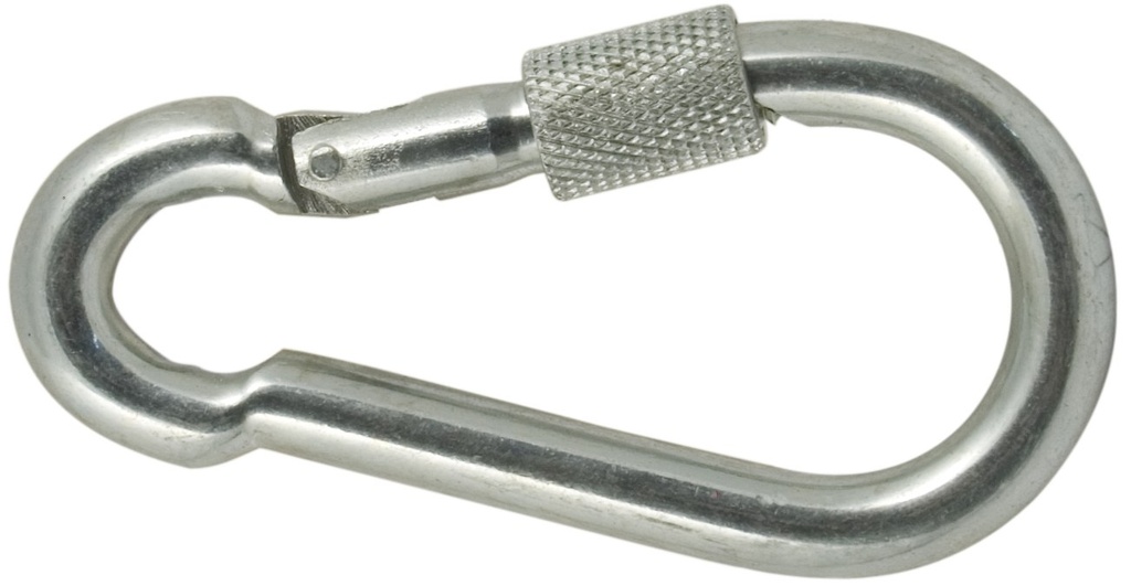 Carabinier galvanizat Diametru frânghie 6 mm Sarcină 50 kg 60 mm 61910