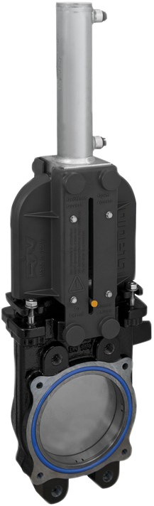 Supapă cu tijă cu două flanșe și cilindru hidraulic cu dublu efect - R 65028