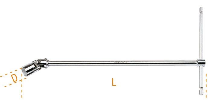 Chei cu mâner „T” cu dub hexagonal pivotant 395 mm 70104