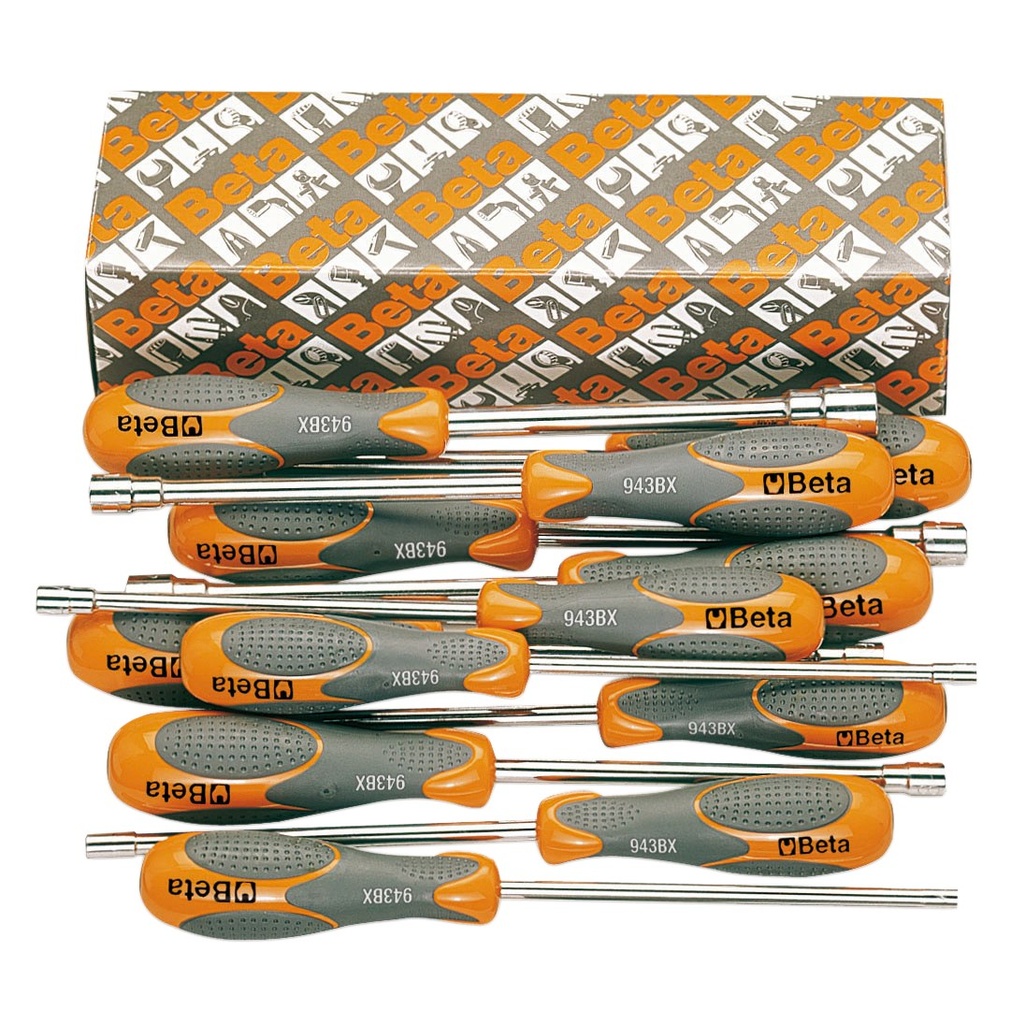 Set de 11 chei tubulare cu maner bimaterial 70125