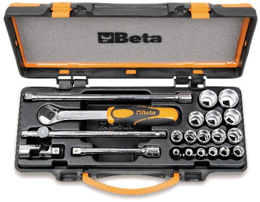 Kit 16 chei hexagonale si 5 accesorii Racord 3/8" 70153