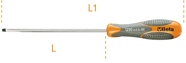Șurubelniță pentru șuruburi cu cap crestat SxAxL 0,5x3x75 mm 70282