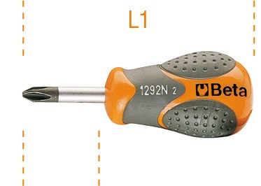 Șurubelniță pentru șuruburi Phillips® cu cap Cruce tip extra scurt 30 mm 70299