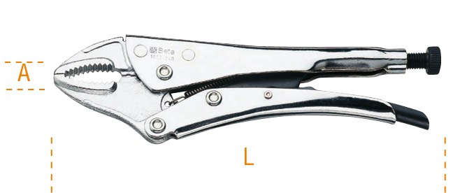 Cleste reglabil cu autoblocare cu falci concave 190 mm 70313