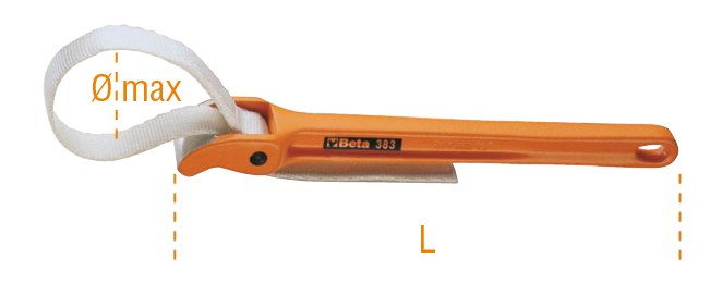 Chei pentru țevi reversibile cu bandă 300 mm 70320