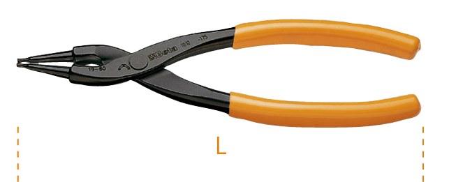 Cleste cu bec drept pentru interior inele arc 8÷12 mm 70323