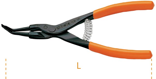 Cleste cu nas 90° pentru Inele Arc Exterior 3÷10 mm 70342