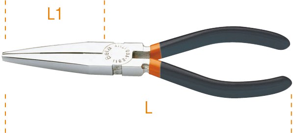 Clește drept foarte lung cu mânere din PVC 200 mm 70347