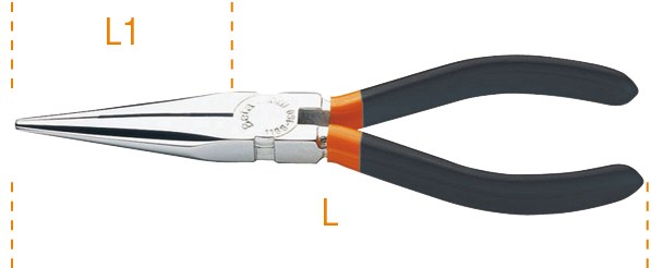 Clește cu vârf rotund cu mânere din PVC 200 mm 70349
