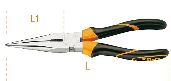 Clești cu vârf rotund cu mânere bimateriale 200 mm 70354