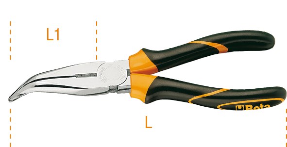 Clește semi-lungime cu vârf rotund cu mânere bimaterial 200 mm 70355