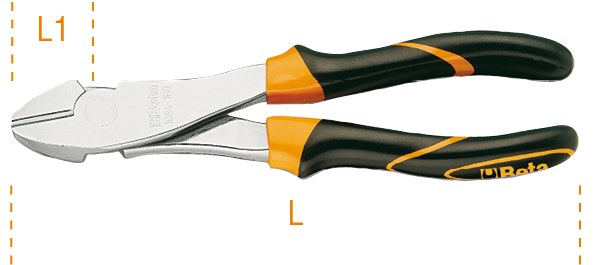 Cleste de tăiere diagonală rezistente, mâner bimaterial 160 mm 70357