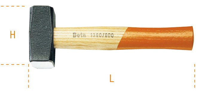 Ciocane cu lemn Arbore Head greutate 800 g 260 mm 70386