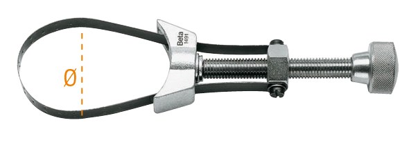 Cheie cu bandă metalică reglabilă pentru filtre de ulei 70432