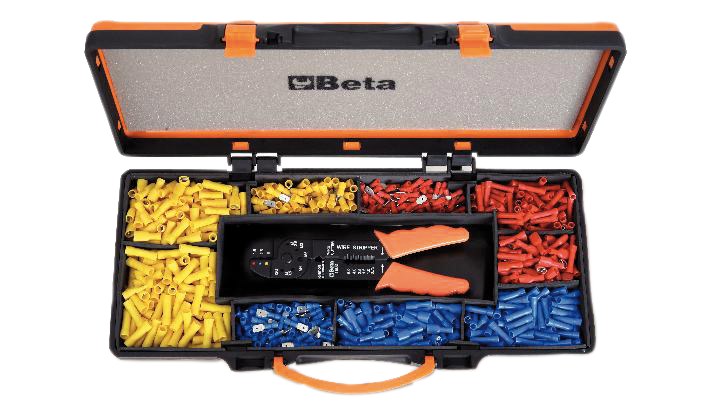 Cleste de sertizare, serie usoara, cu sortiment de 450 de borne 70435