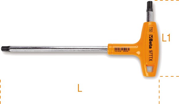 Cheie offset cu mâner pentru șuruburi TORX® 130 mm 70487