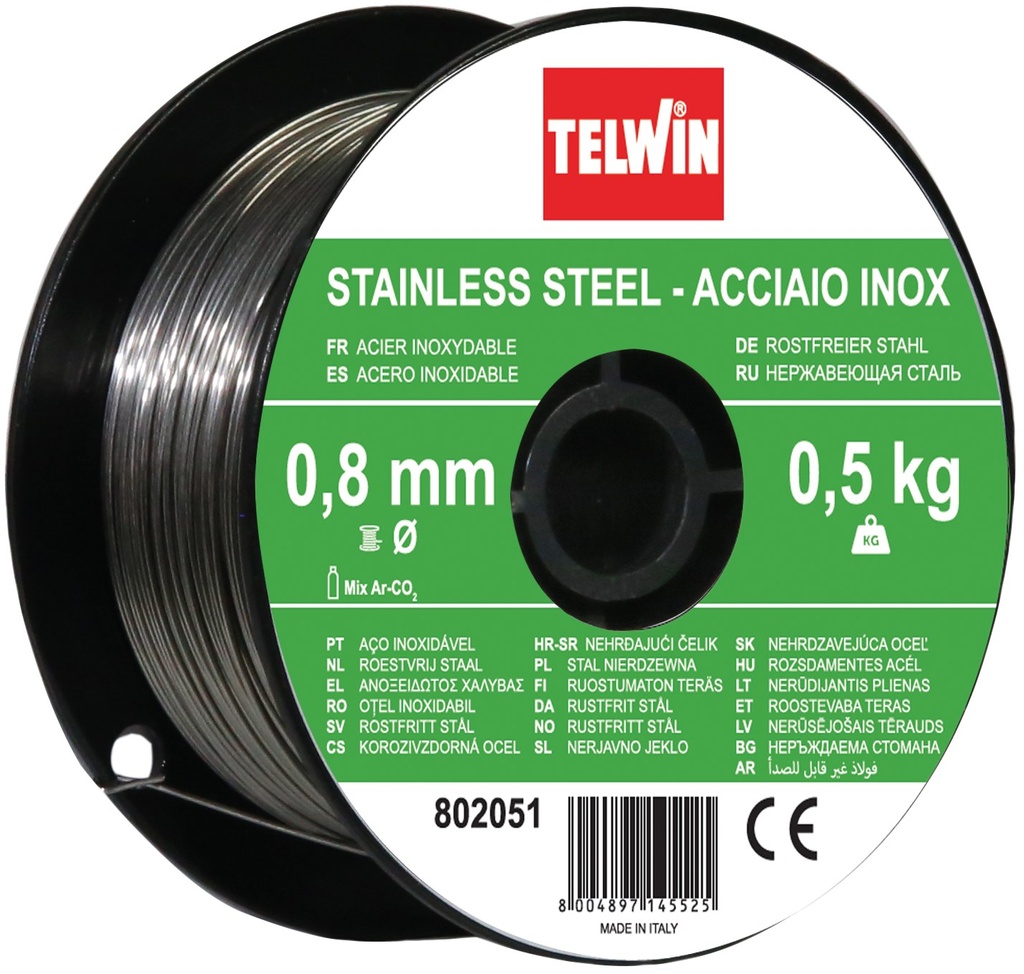 Bobină de sârmă din oțel inoxidabil 0,5 kg Diametru sârmă 0,8 mm 70514