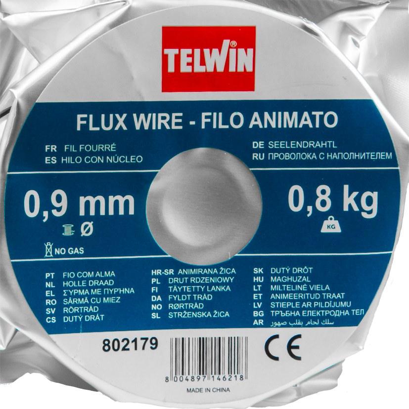 Bobină de sârmă cu miez flux 0,8 kg Diametru sârmă 0,9 mm 70522