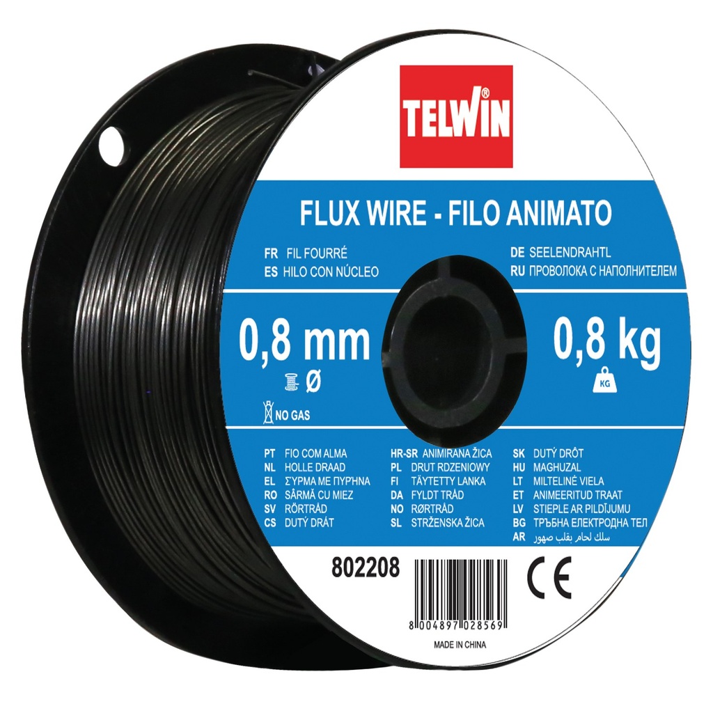Bobină de sârmă cu miez flux 0,8 kg Diametru sârmă 0,8 mm 70525