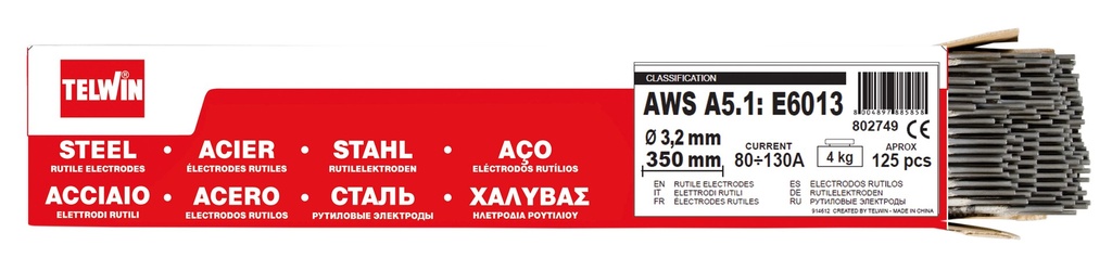 Pachet de 4 kg electrozi rutil de sudare din oțel 300 mm 70542