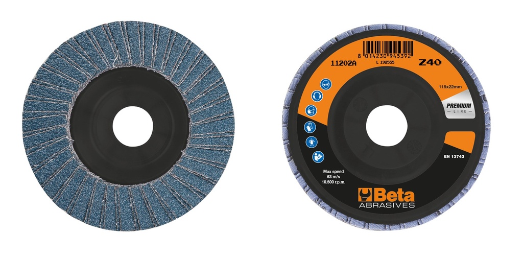 Disc dublu lamelă cu pânză de zirconiu Mărimea 115 - P.40 70564