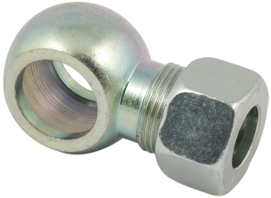 Racord banjo cu virola pentru tuburi lipite diametru ochi banjo 1/4" D 38 mm 81765