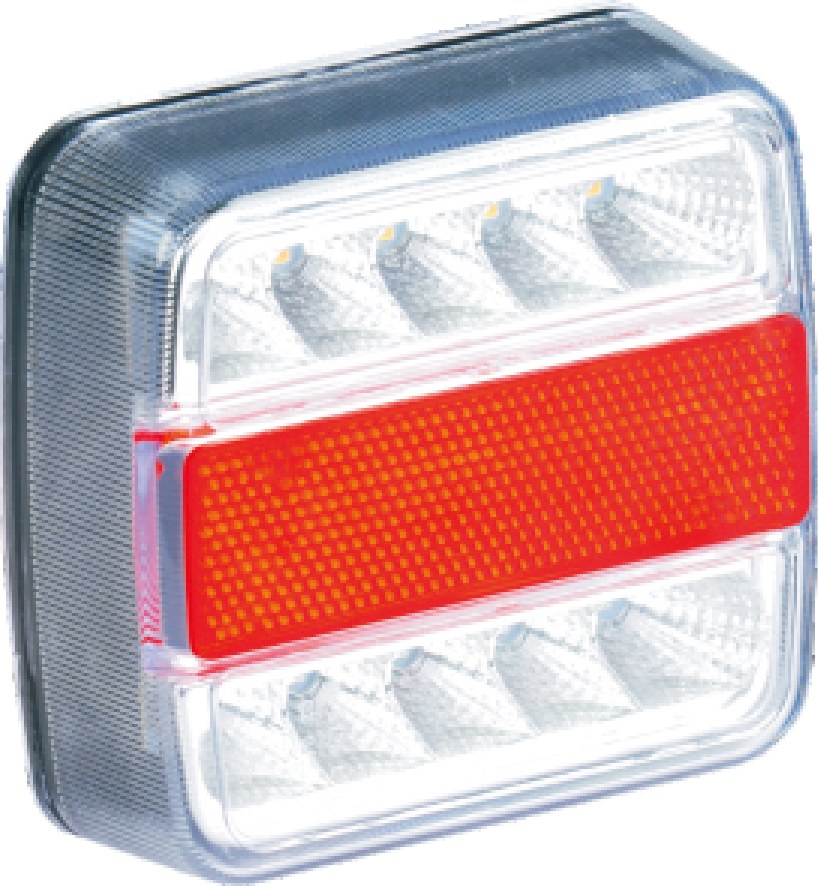 Lampa spate LED patrata - 5 functii Tensiune 12 V 95123