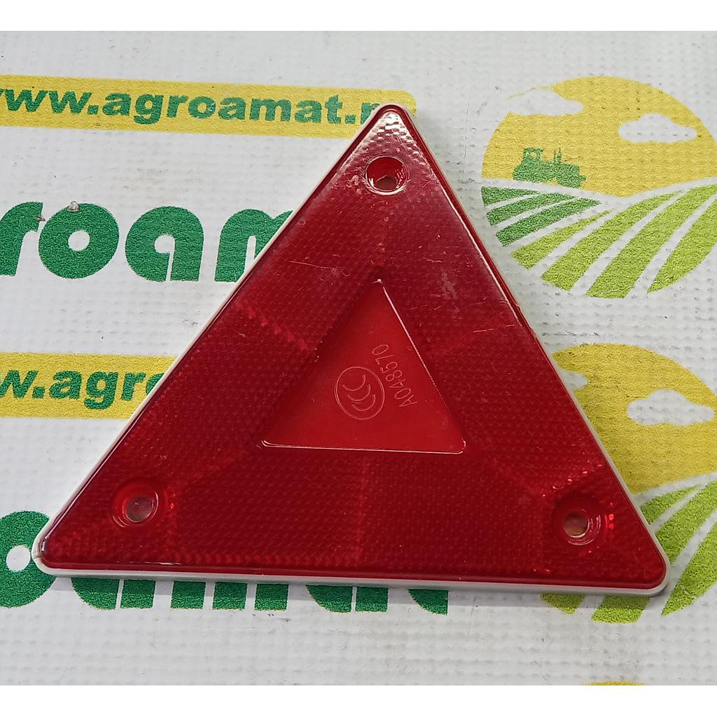 Triunghi reflectorizant rosu/alb L-15cm