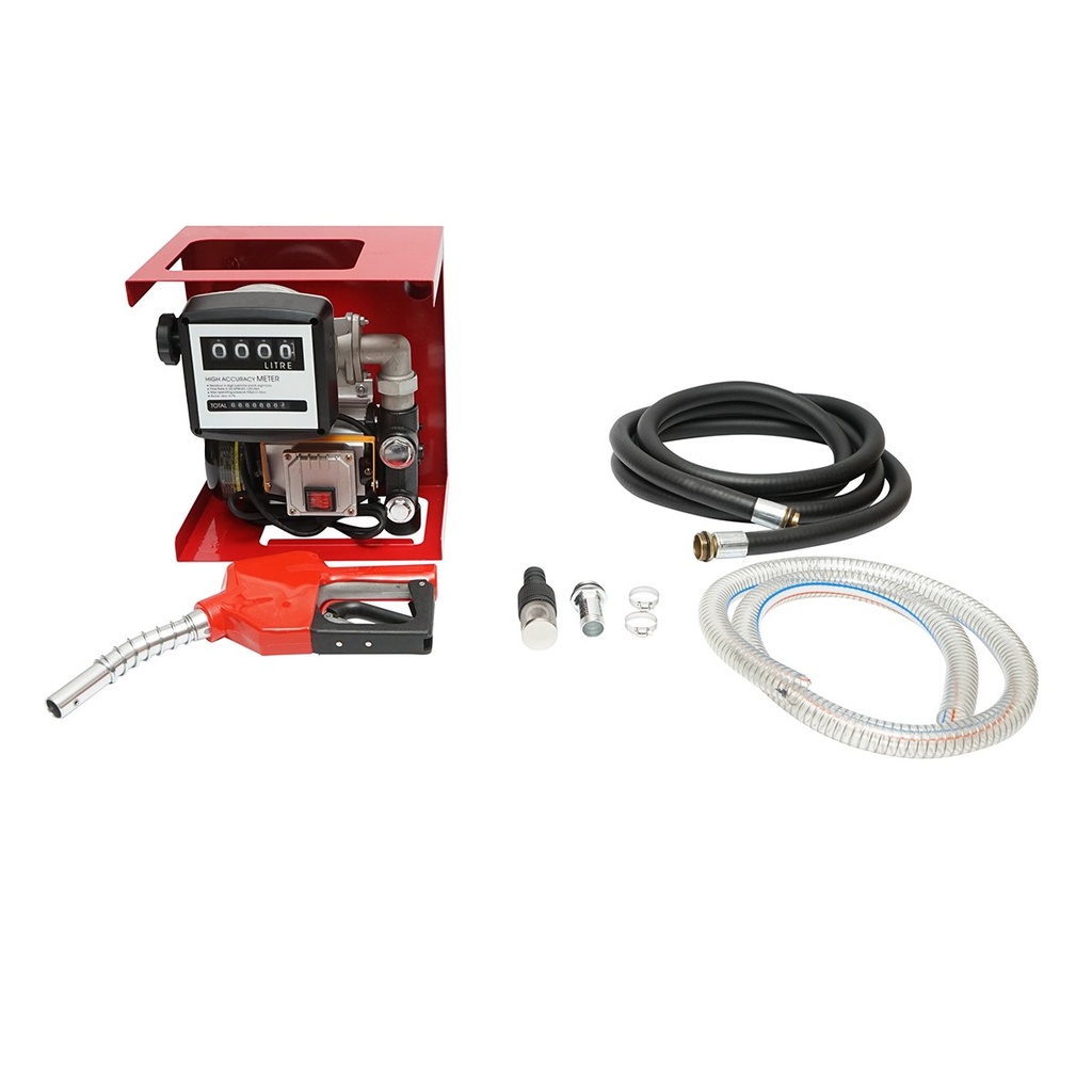 Pompa transfer motorina 220V 550W Debit 60L/min. (Kit cu contor, furtun aspiratie 1,5M, furtun transfer 4M, Pistol)
